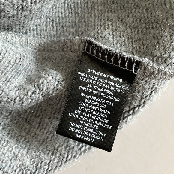 Sanctuary Sheer Mesh Long Sleeve Cut-out open back wool blend top size M - Picture 8 of 8